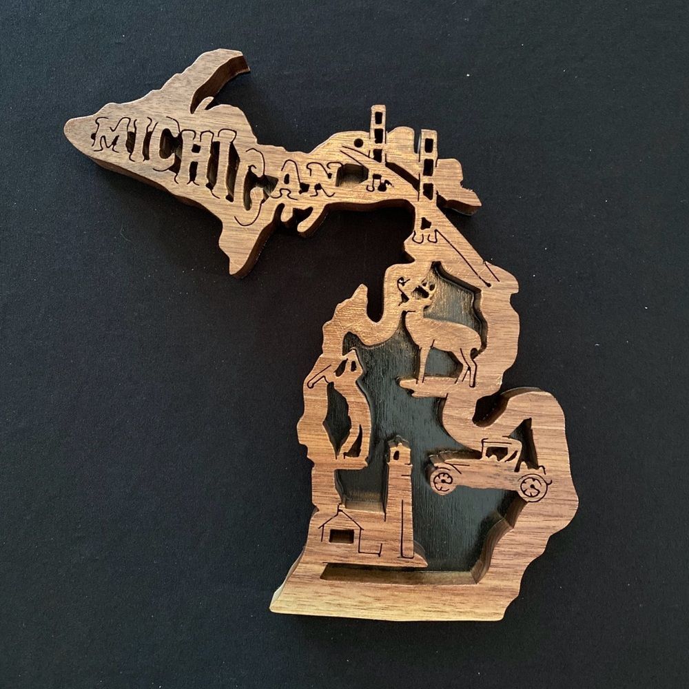 Michigan Wooden Wall Art Decor